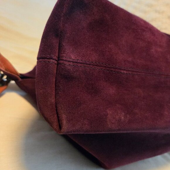 PARKER THATCH SUEDE BURGUNDY CHARLIE BAG - Picture 8 of 9